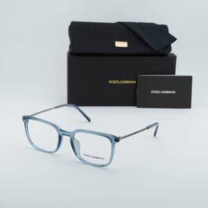 Dolce & Gabbana DG3349F 3040 Rectangle Eyeglasses 54mm - Transparent Blue